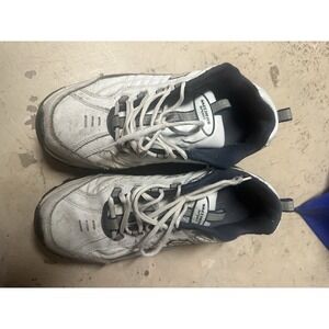 Skechers Energy After Burn Shoes Mens Size 11 White Blue Causal Sneakers